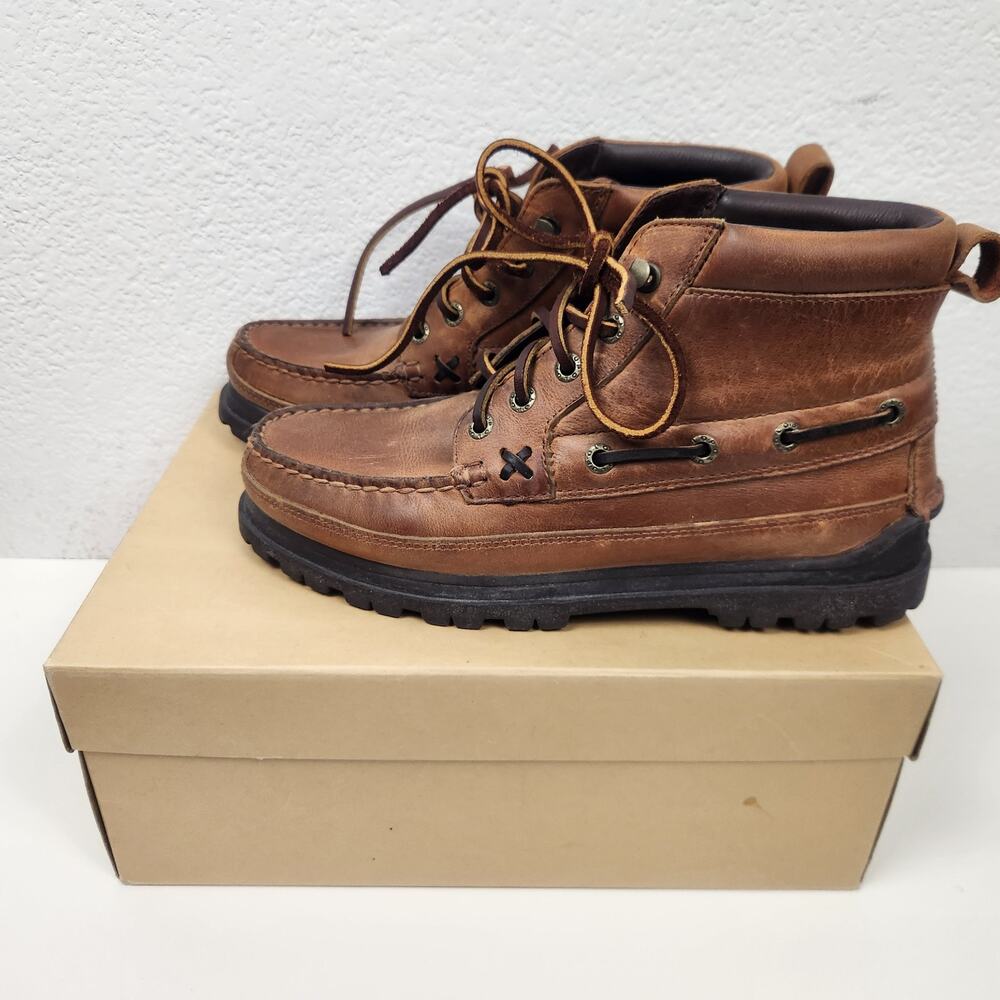 Ralph Lauren Otero Mid Hiking Boot in Tan Brown Women Size 8.5